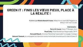 Green IT : finis les vœux pieux, place à la réalité !