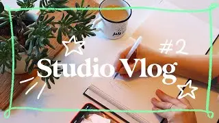 Studio Vlog #2 🌷 SKETCHING, A DAY AT THE OFFICE & PAINTING 🌷