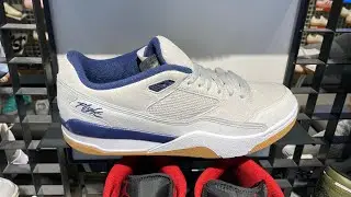Jordan Flight Court (Neutral Grey/ Midnight Navy/ White/ Gum Light Brown) - Style Code: HF3255-004