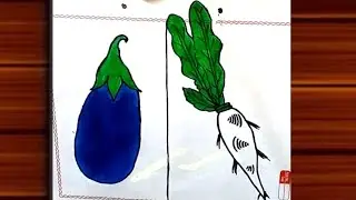 Easy Vegetable Drawing Step By Step / How To Draw Pencil Colour Full Vegetable 