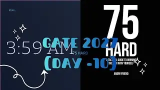GATE- 2027(CSE) DAY-10 #gate #preparation #journey #icando #mevsme #75hardchallenge #selfdiscipline 