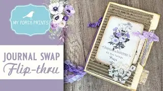 Junk Journal Flip Through | Junk Journal Page Ideas | Purple | File Folder | My Porch Prints