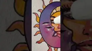 drawing the sun and moon together 🌙 🌞