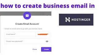 how to create business email in hostinger | How to set up professional email with hostinger