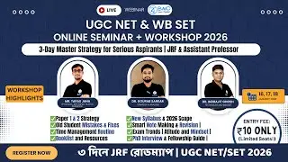 UGC NET & WB SET 2026: Complete Master Strategy in 3 Days! 🎯 JRF Roadmap for just Rs. 10!