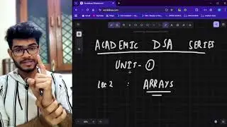 Arrays | Unit-1 | Academic DSA Series | NSUT | FHD