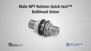 How to Use Male NPT Quick-test Bulkhead Unions | Ralston Instruments