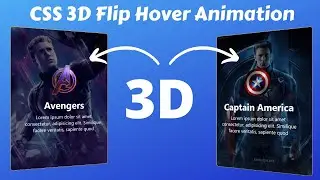 CSS 3D Flipping Card Hover Effect | CSS Card Flip Animation Bangla Tutorial | Flip Card CSS Bangla