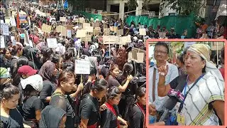 Dimahasao Women holds protest over heinous crime against tribal women in manipur #Dimahasao