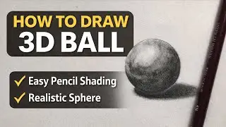 How to Draw 3D Ball with Pencil | Easy Sphere Shading for Beginners