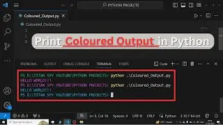 Customize Your Terminal Output Colors in VSCode or PyCharm with Python | Tutorial || Python Project