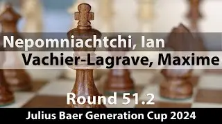 Nepomniachtchi, Ian -- Vachier-Lagrave, Maxime, Julius Baer Generation Cup 2024, Round 51.2, &frac12;-&frac12;