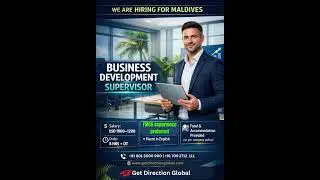 Maldives Job Vacancy | Business Development Supervisor | Salary USD 1000&ndash;1200