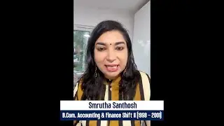 The M.O.P. Alumni Stories | Smrutha Santhosh, B.Com.  Accounting & Finance Shift II (1998 - 2001)