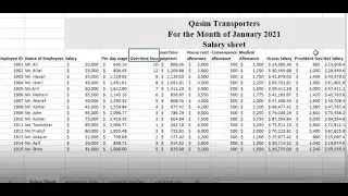The Only salary sheet excel complete automatic Video You Need to Watch