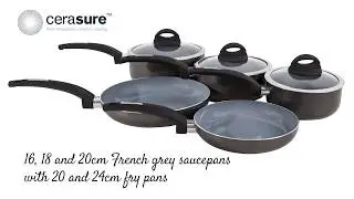 Tower 5 piece Ceramic Coated Saucepan Set