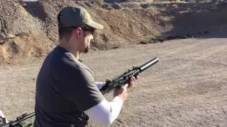 Erik with the Bowers .45 Versa Suppressor in an IMI UZI 9mm