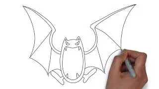 How to Draw Golbat Pokemon Step by Step Video Tutorial