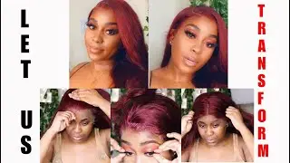 Watch Me TRANSFORM This BURGUNDY WIG Start To Finish | SuperNova