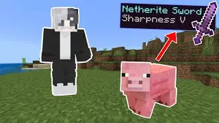 Minecraft, But Pigs Drop OP Loot!