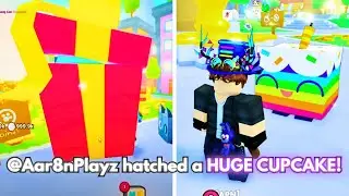 HACTHED My First Ever HUGE CUPCAKE in Roblox Pet Simulator X!!