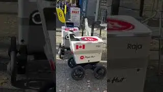 New Delivery Robots in Vancouver, Pizza Hut Robson Location.
