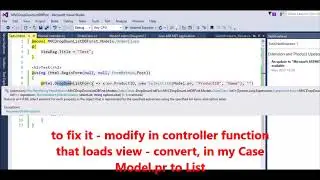 MVC -  Fix Error -  The result of a query cannot be enumerated more than once
