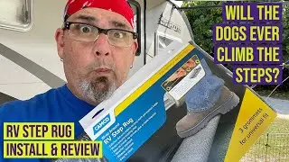 THE DOGS NEVER CLIMBED THE STAIRS...UNTIL NOW! CAMCO RV STEP CARPET INSTALL & REVIEW