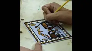 Sohrai painting #shows the creativity of nature #Colour contrast#artwork ..