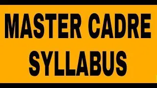 Syllabus of master cadre exam social studies........ By Nation Network