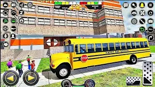 School Bus Coach Driver Games | Bus Driver Picks Up Students and Teachers | Android Gameplay