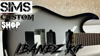 Ibanez Brian Head Welch Korn K7 - Silverburst paint by Sims Custom Shop