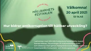 Hur bidrar antikorruption till h&aring;llbar utveckling? - Digital inspirationstr&auml;ff