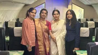 Karwachauth ki puja ke baad flight mein dinner 🥘 