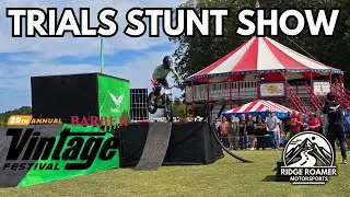 Dialed Action Trials Stunt Show at Barber Vintage Motorcycle Festival 2025