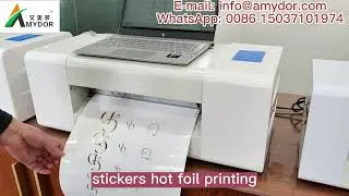 Customized self-adhesive sticker label hot foil printer for PVC label transparent gold foil machine