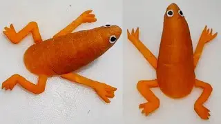 Carrots Cutting Frog Desgin | Vegetable Carving For School Competition | Vegetable Carving For Kids