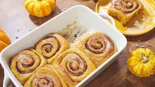 Easy Pumpkin Cinnamon Rolls Recipe | How To Make Cinnamon Rolls