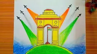 Happy Republic Day Easy Drawing Idea For Biggners // 26 January Drawing Easy 🇮🇳 / 15 August Easy 