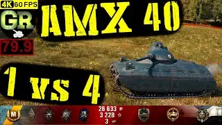 80_World of Tanks AMX 40 WoT Replay - 8 Kills 1.3K DMG(Patch 1.4.0)