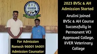 Arulini Joined BVSc & AH (Veterinary Doctor) Successfully in Permanent VCI Approved College (IIVER).