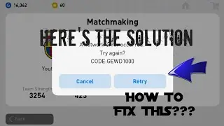 How to fix network error GEWD1000 in Pes 19 mobile