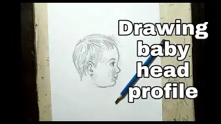 Drawing baby head in profile view | step by step method |