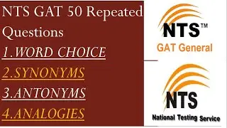 Gat 50 repeated questions|gat nts test preparation|nts gat general preparation|nts english portion