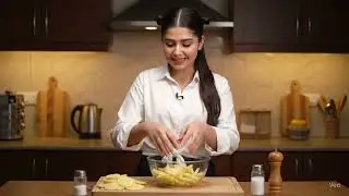 AI Girl Cooks Perfect Fries 🍟✨ | Satisfying Aesthetic Cooking Video #Shorts