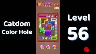 Catdom Level 56 walkthrough | Color Hole 🐱🕳️| Solutionguruji