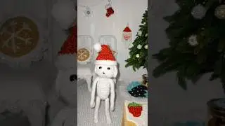 christmas mini crochet dog #minidog #christmas #stopmotion #stopmotionanimation #dog