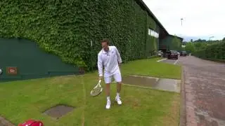 Jonas Bj&ouml;rkman imitates Boris Becker