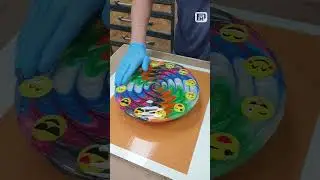 🔥Handcrafted from resin, this clock bursts with color  #diy #epoxyresin  #resinclock #fxpart #art