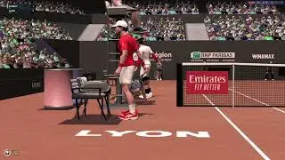 Djokovic vs Raonic | Full Ace Tennis Career Mode | ATP250 QF Lyon (Full Match)